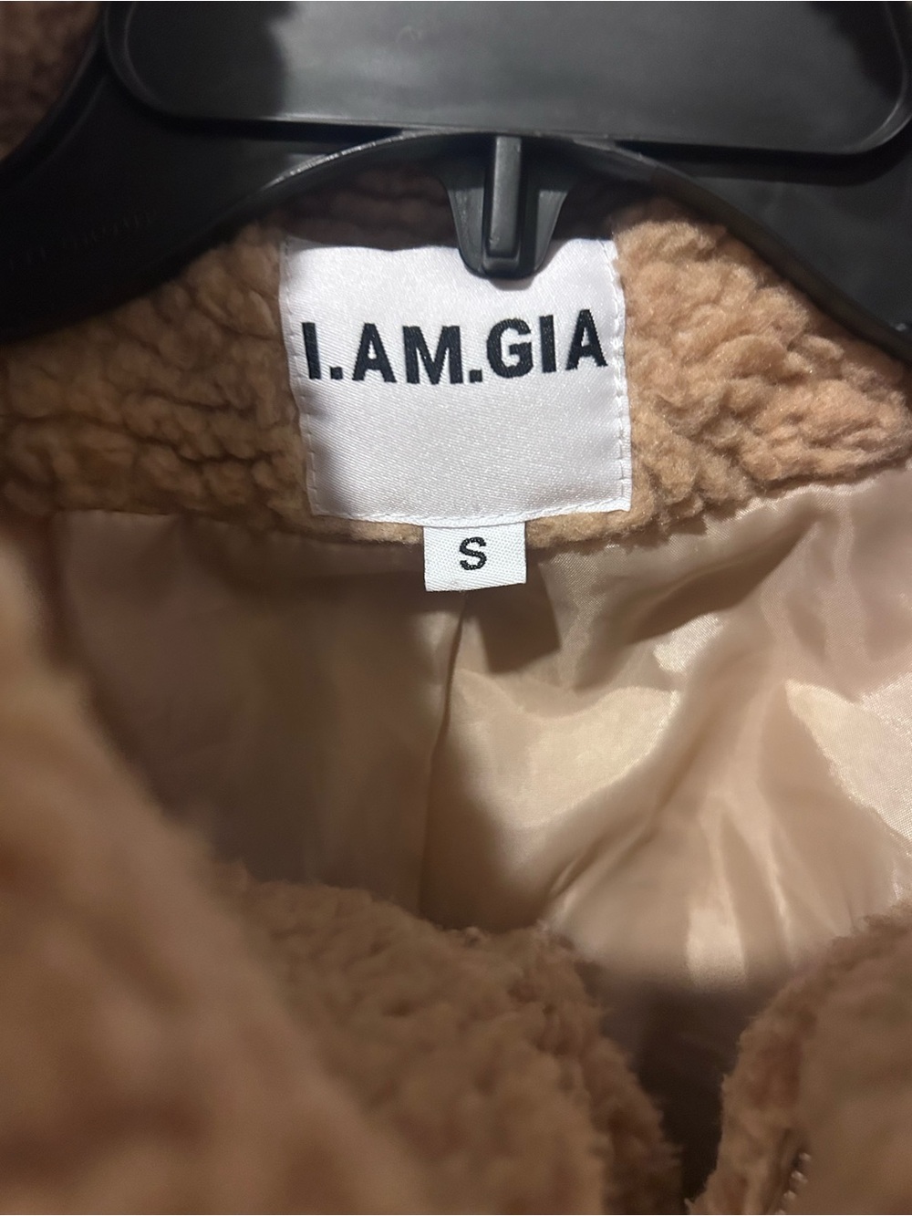 I.AM.GIA Teddy Zip Jacket in Camel Brown - Picture 5 of 5